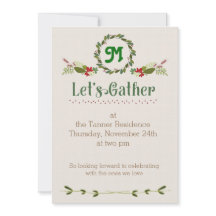 Let's Gather Thanksgiving Invite