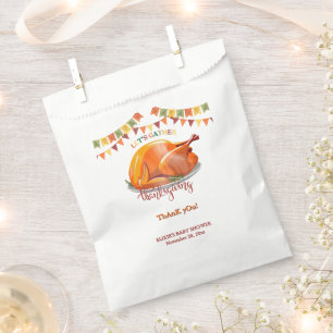 Let's Gather Thanksgiving Turkey Feast Baby Shower Favour Bag