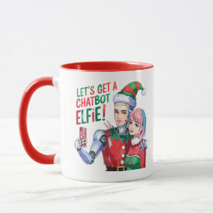 🤖Let's Get a Chatbot Elfie Funny Christmas Memes Mug