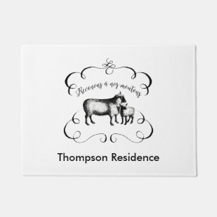 Let's Get Back to Our Sheep - Funny Vintage Farm Doormat