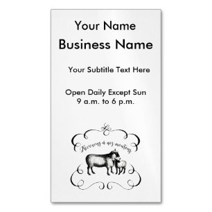 Let's Get Back to Our Sheep - Funny Vintage Farm Magnetic Business Card