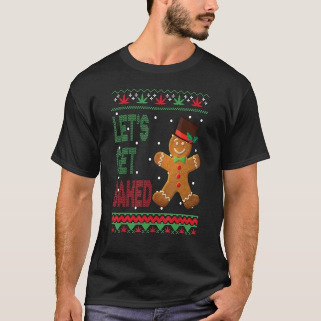 Let's Get Baked Gingerbread Ugly Christmas Sweater (Front)