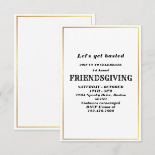 Let's Get Basted Friendsgiving invitation