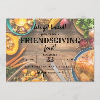 Let's Get Basted Thanksgiving Dinner Invitation