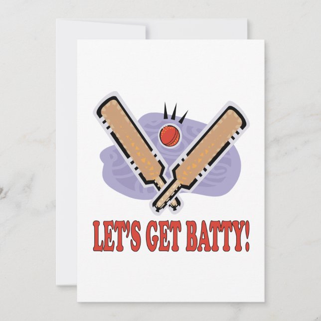 Lets Get Batty Invitation (Front)