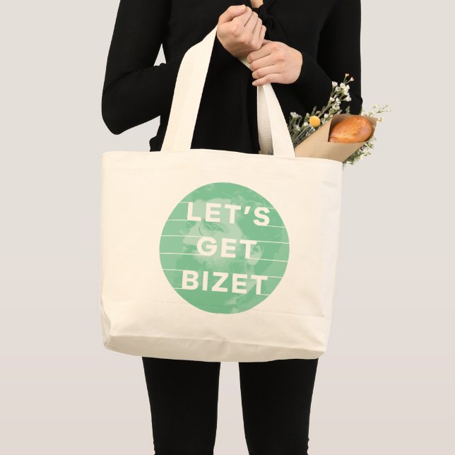 Let's get Bizet favorite opera composer pun Large Tote Bag (Front (Product))