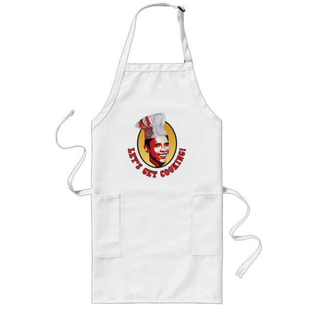 Let's Get Cooking - Barack Obama - Customized Long Apron (Front)