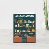 LET'S GET COOKING Cute Kitchen Illustration Custom