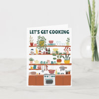 LET'S GET COOKING Cute Kitchen Illustration Custom