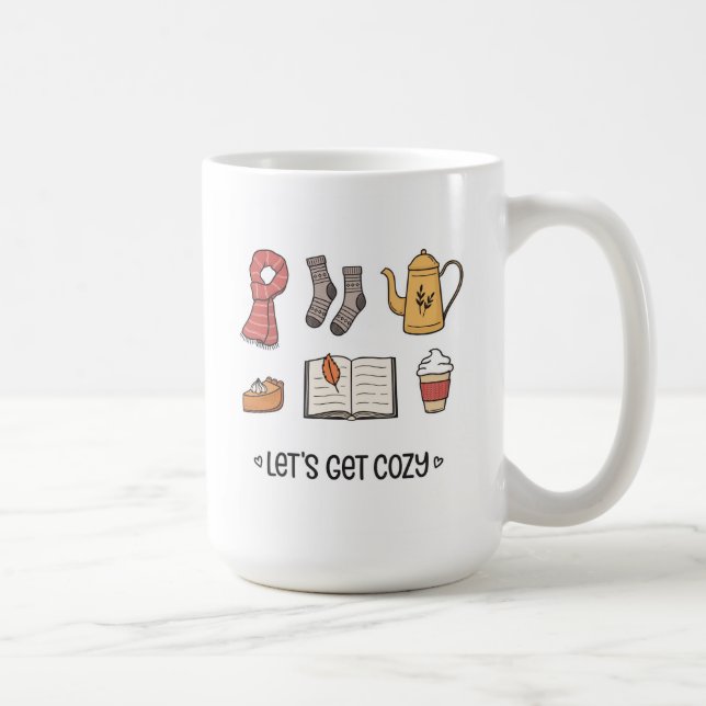 Let's Get Cozy Coffee Mug (Right)