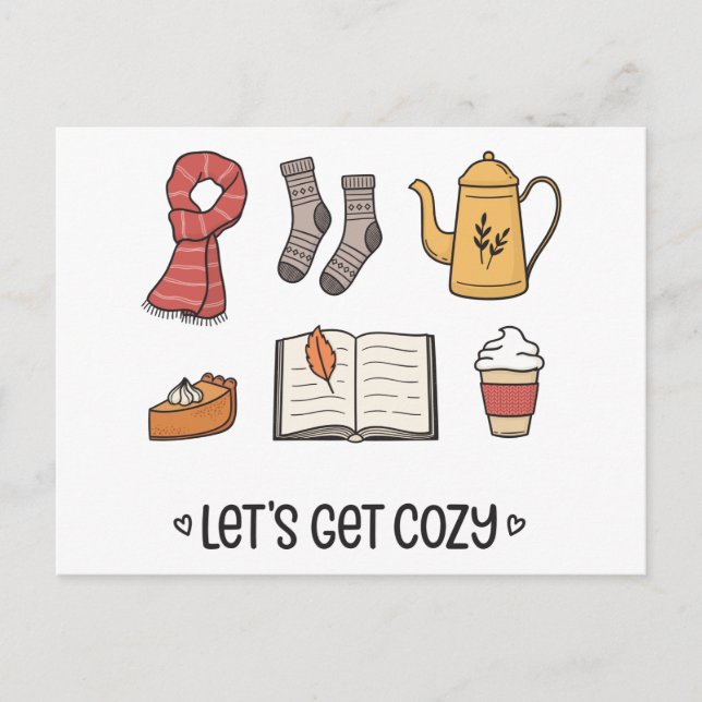 Let's Get Cozy Postcard (Front)