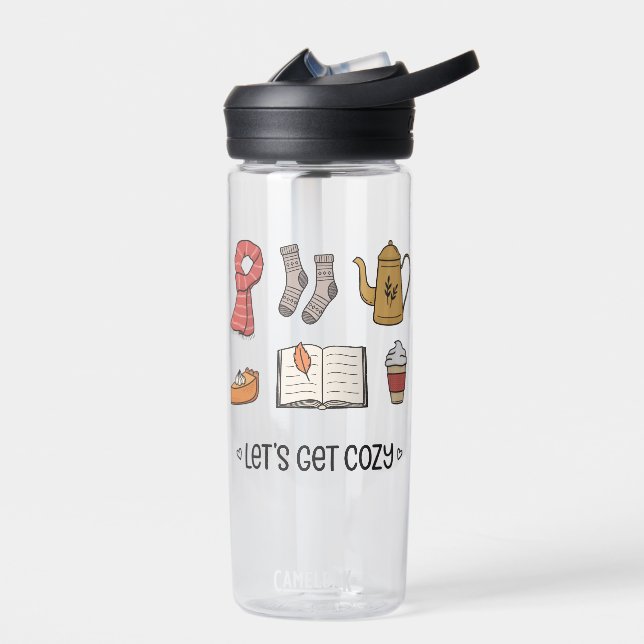 Let's Get Cozy Water Bottle (Left)