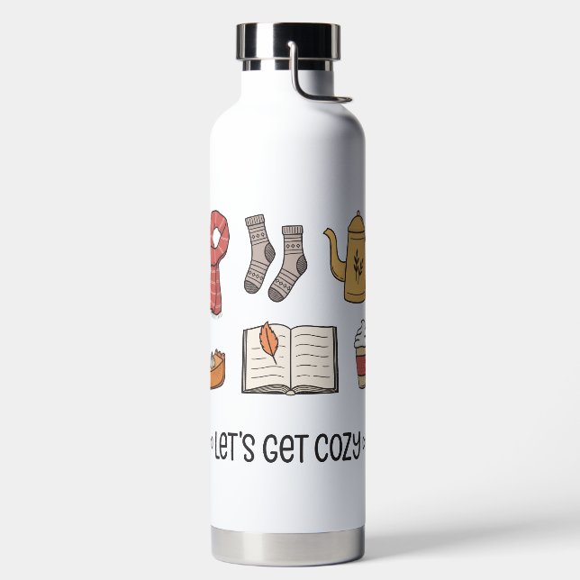 Let's Get Cozy Water Bottle (Left)