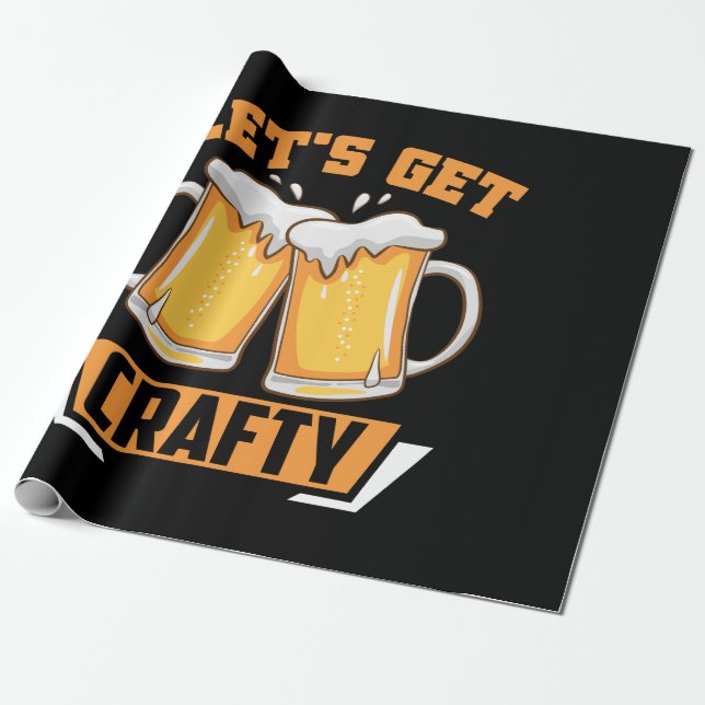 let's get crafty beer wrapping paper (Unrolled)