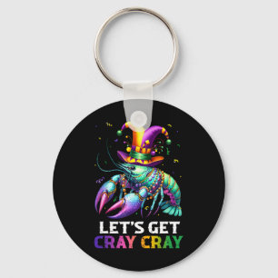 Let's Get Cray Cray Crawfish Costume Boys Men Mard Keychain