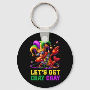 Let's Get Cray Cray Crawfish Costume Boys Men Mard Keychain