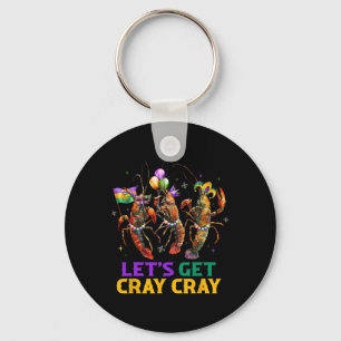 Let's Get Cray Cray Crawfish Costume Boys Men Mard Keychain