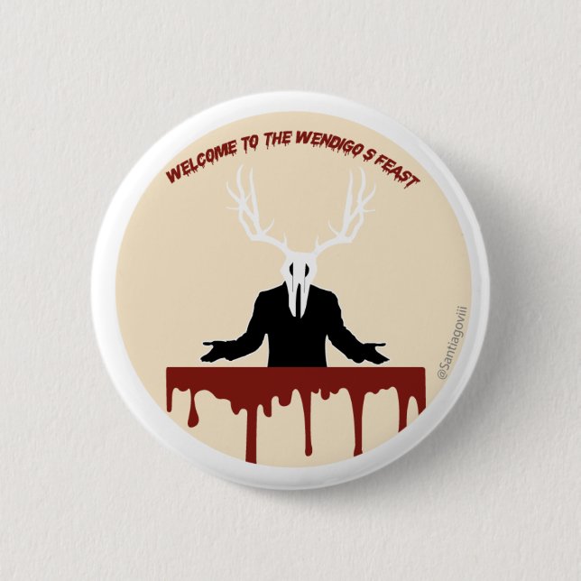  Let's get cryptic: Wendigo 2 Inch Round Button (Front)