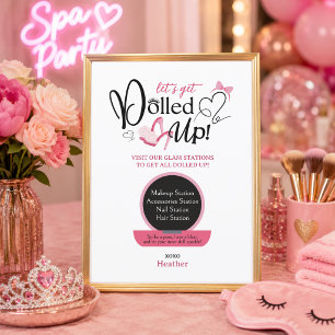 Let's Get Dolled Up Spa Party Activity Stations