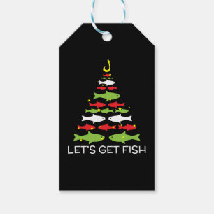 Let's Get Fish Christmas Design For December 25th Gift Tags