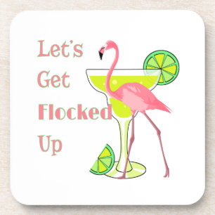 Lets Get Flocked Up Flamingo Coaster