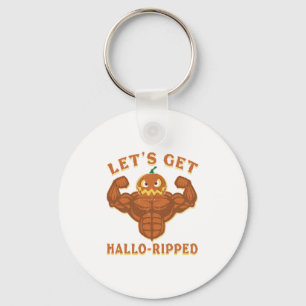 Let's Get Hallo Ripped Halloween Workout Keychain