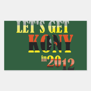 Let's get Kony in 2012 stickers: Uganda Flag Sticker
