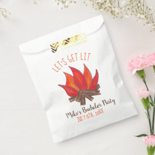 Let's Get Lit Bachelor Party Stag Do Campire Camp Favour Bag