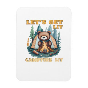 Let's Get Lit. Campfire Lit. Camping Lover Classic Magnet
