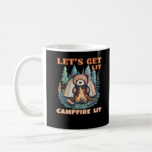 Let's Get Lit. Campfire Lit. Tent Camping Classic Coffee Mug