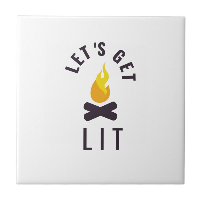 Lets get lit campfire tile (Front)