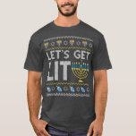 Lets Get Lit Chanukah Jewish Jew Dreidel Hannukah  T-Shirt<br><div class="desc">Lets Get Lit Chanukah Jewish Jew Dreidel Hannukah  .</div>