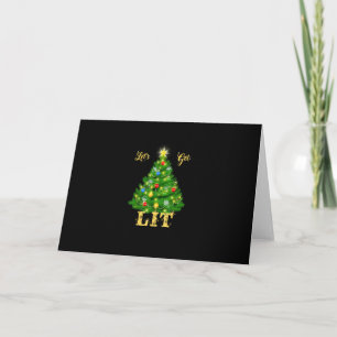 Let's Get Lit Christmas Christmas Card