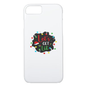 Let's Get Lit Christmas Drinking Lights Santa Esse Case-Mate iPhone Case
