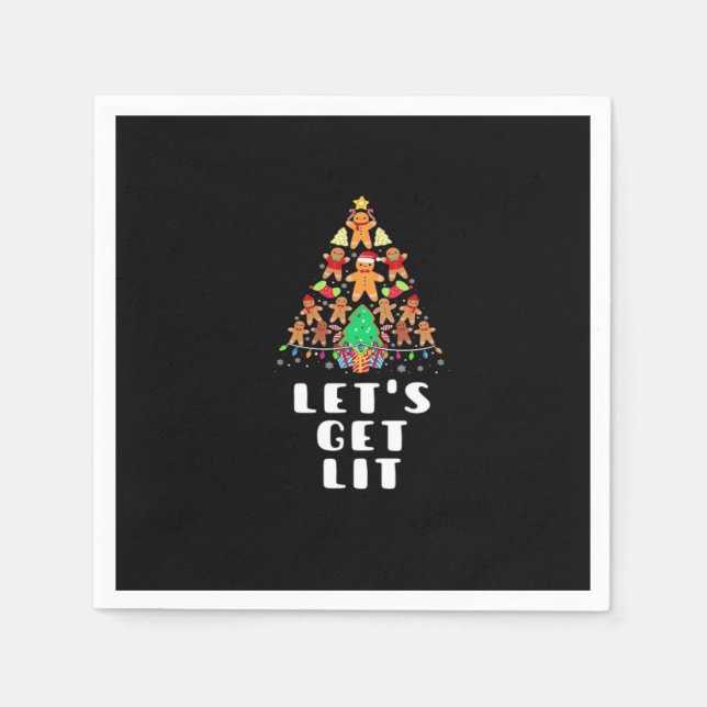 Let's Get Lit - Christmas Essential Napkin (Front)