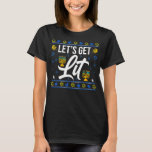 Let's Get Lit Christmas Hanukkah Menorah Jewish Ch T-Shirt<br><div class="desc">Let's Get Lit Christmas Hanukkah Menorah Jewish Chanukkah</div>