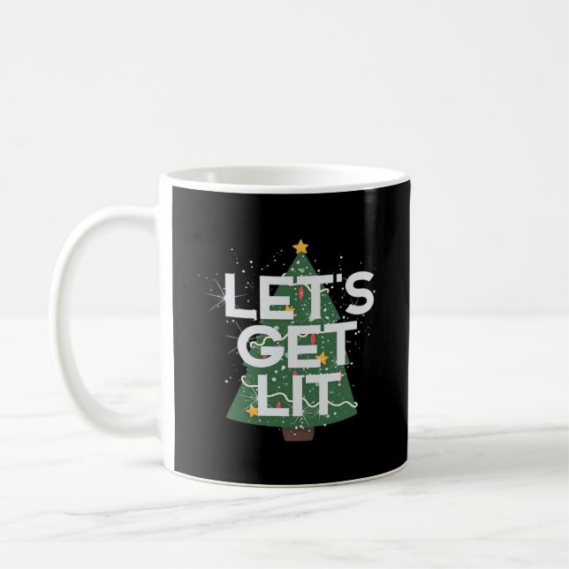 Let's Get Lit - Christmas Idea Essential Coffee Mug (Left)