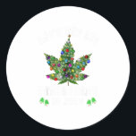 Let's Get Lit Christmas In July Christmas Tree Classic Round Sticker<br><div class="desc">Let's Get Lit Christmas In July Christmas Tree: A quirky “Christmas in July” pun featuring tree lights. Perfect for mid-year celebrations. Fun,  festive,  and playful.</div>