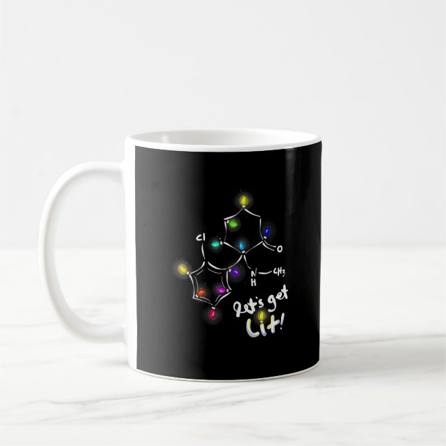 Let's Get Lit Christmas Ketamine Coffee Mug (Left)