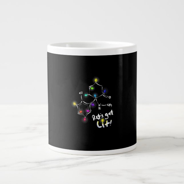 Let's Get Lit Christmas Ketamine Large Coffee Mug (Front)