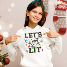 Let's Get Lit Christmas Party Funny - Xmas Light