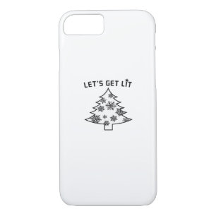 Let's Get Lit Christmas Tree Holiday Lights Essent Case-Mate iPhone Case