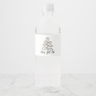 Let's Get Lit Christmas Tree Lights Classic Water Bottle Label