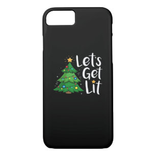 Let's Get Lit Christmas Tree Lights Funny Classic Case-Mate iPhone Case