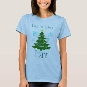 Let's Get Lit Christmas Tree Shirt