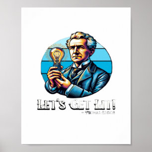 Let's Get Lit! Classic Cool Minimal Poster