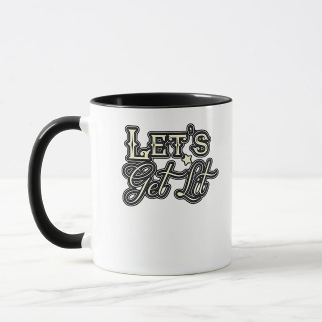 Let's Get Lit Classic Creative Casual Mug (Left)