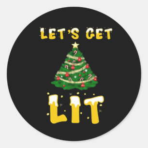 Let's Get Lit Classic Creative Unique Classic Round Sticker
