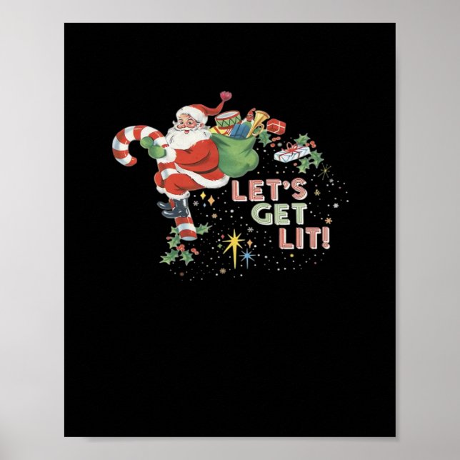 Let's Get Lit Classic Minimal Clean Poster (Front)