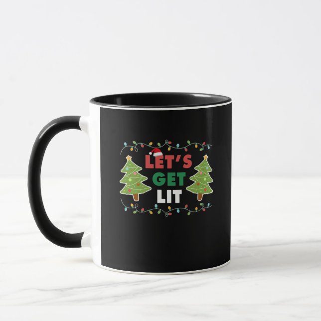 Let's Get Lit Classic Retro Graphic Mug (Left)
